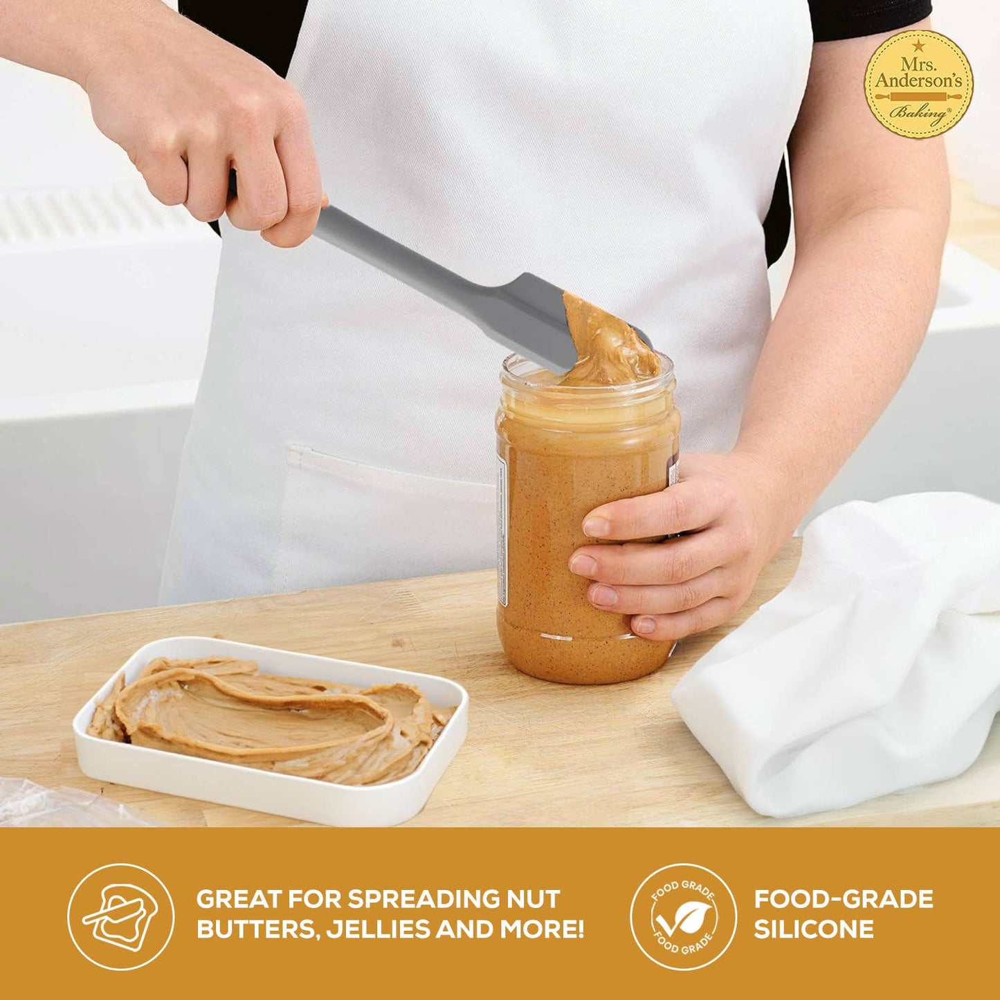 Mrs. Anderson's Baking Silicone Slim Spatula- HIC Kitchen