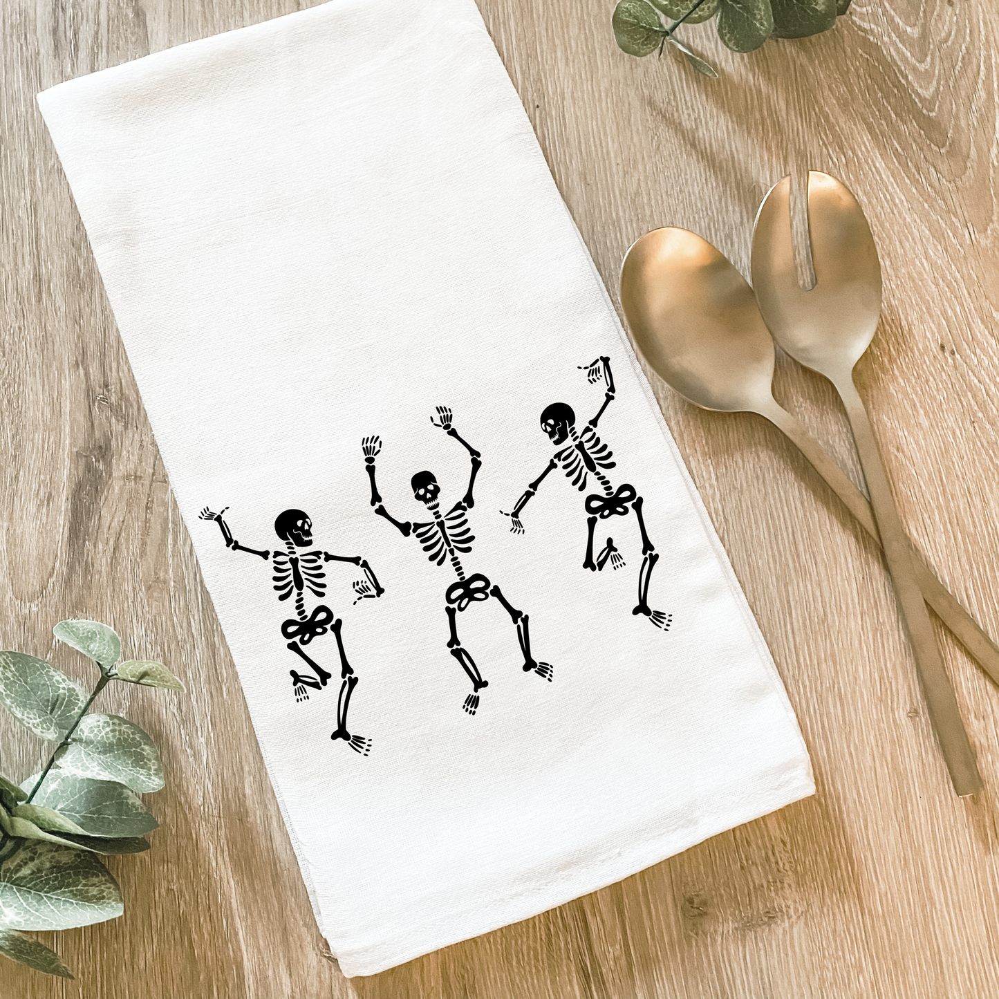 Dancing Skeletons - Cotton Tea Towel