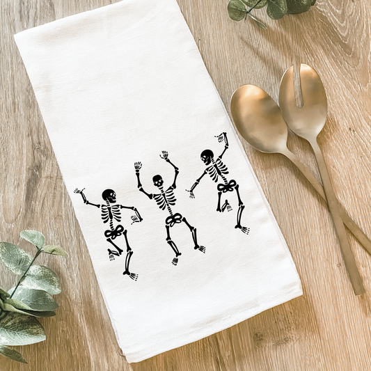 Dancing Skeletons - Cotton Tea Towel