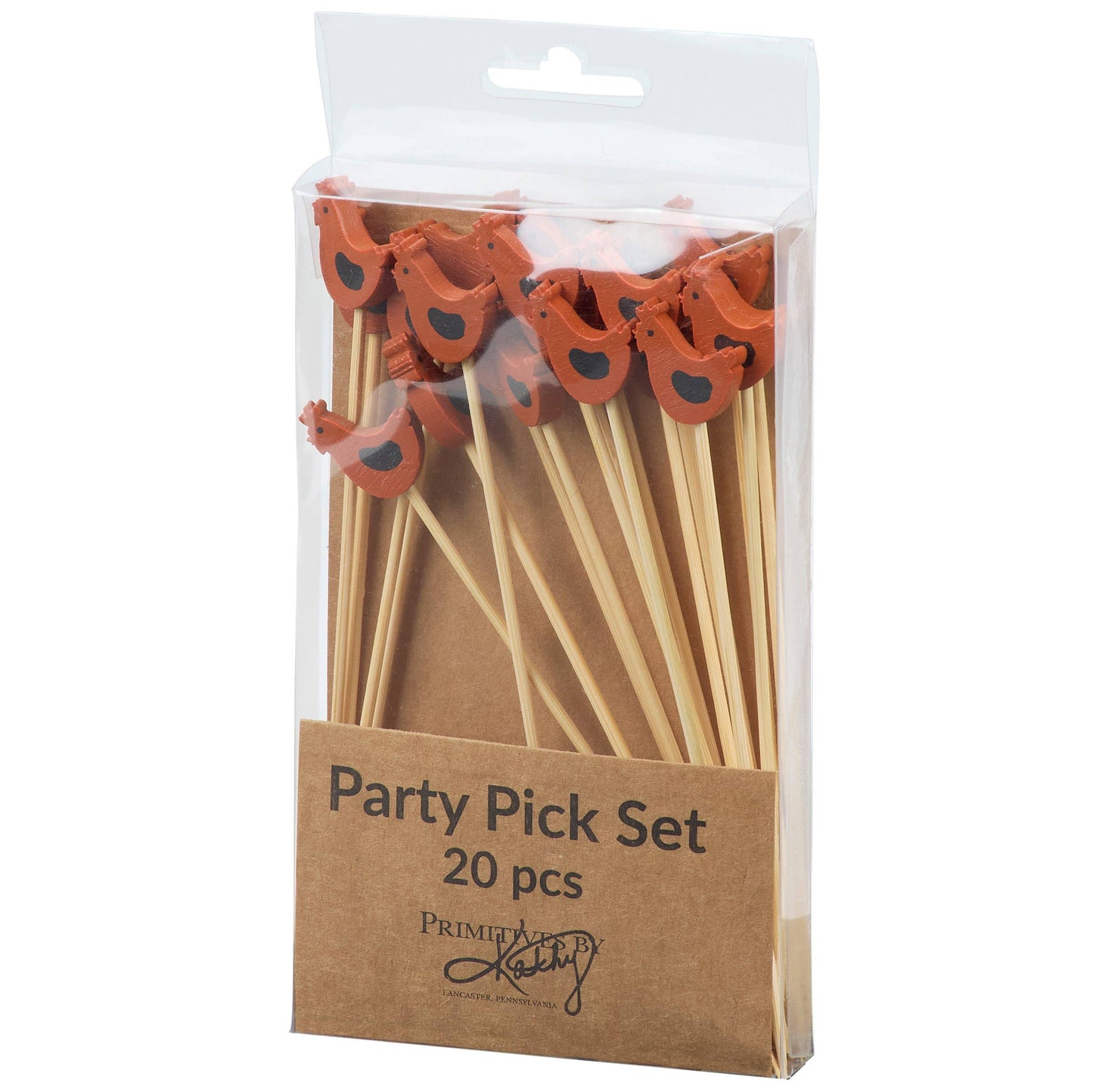 Chickens Party Pick Set- Primitives by Kathy