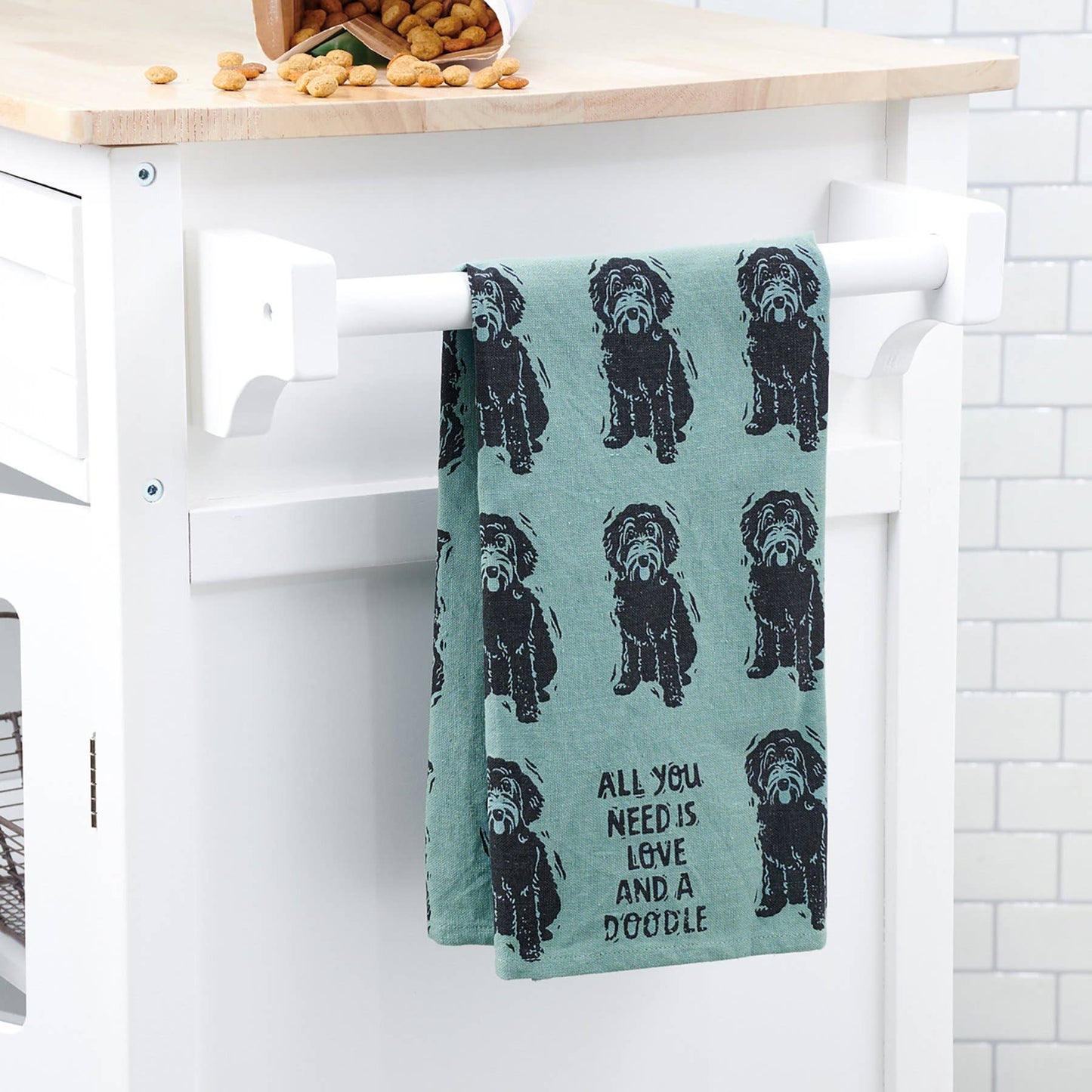 Love And A Doodle Kitchen Towel - Primitives by Kathy