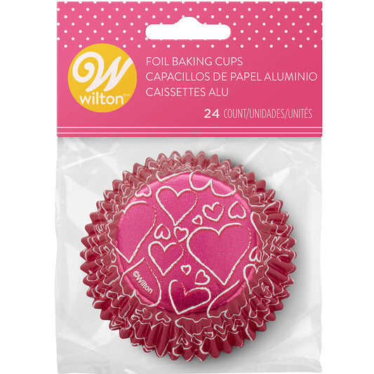 Heart Foil Baking Cups, 24 count- WIlton