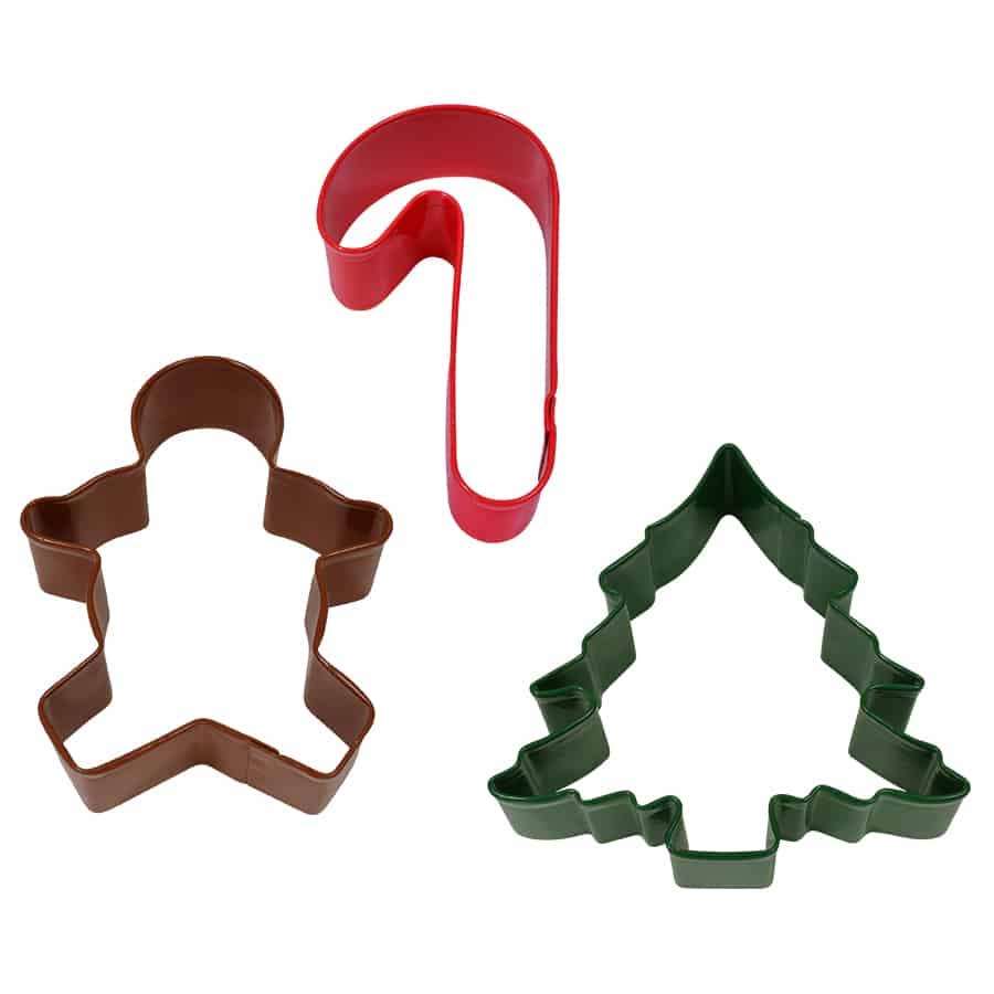 Christmas 3 pc Color Cookie Cutter Carded Set - R&M International