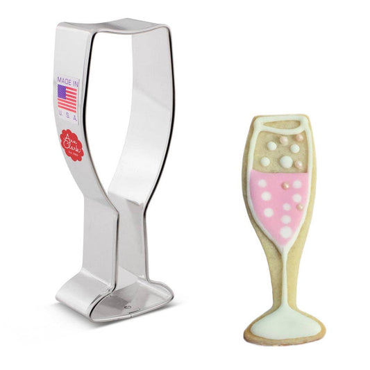 Champagne Glass Cookie Cutter, 4.25"- Ann Clark