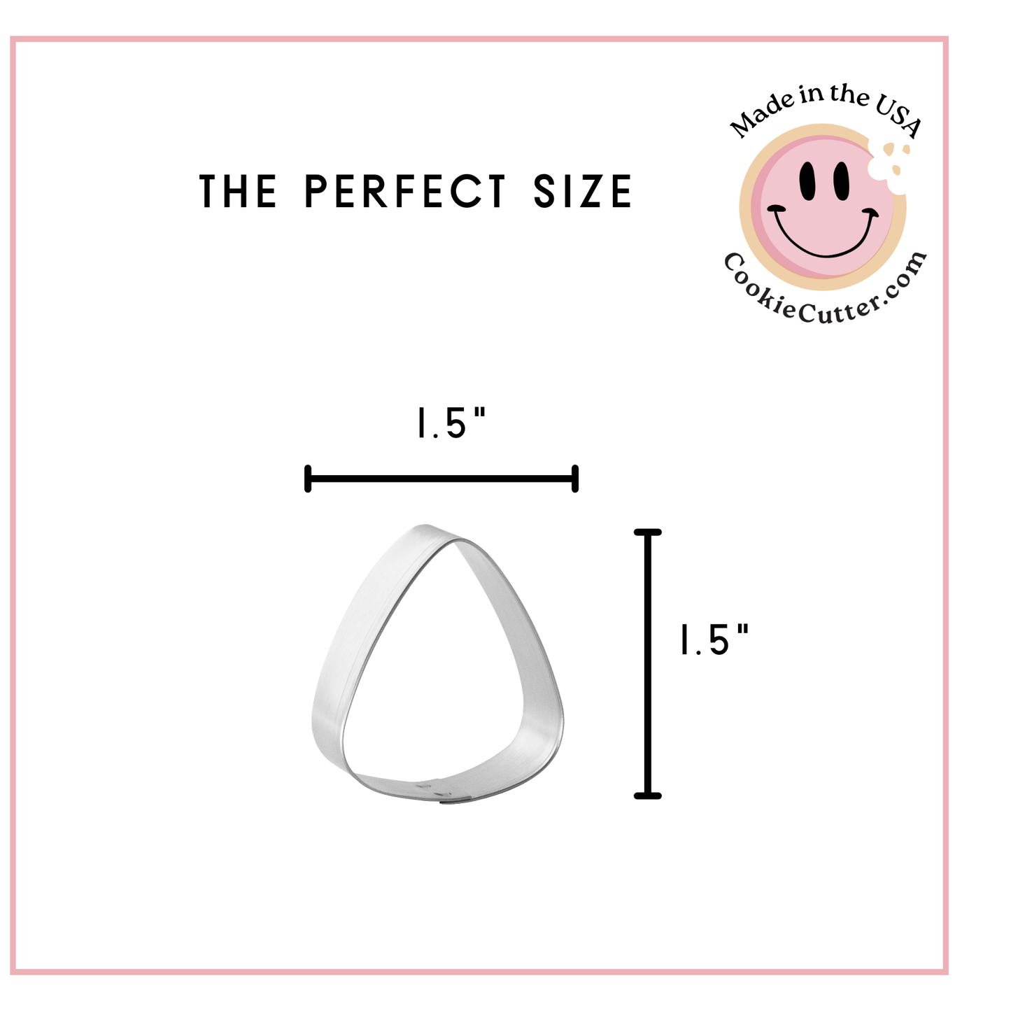 Mini Pie, Candy Corn, Guitar Pick Cookie Cutter, 1.75"