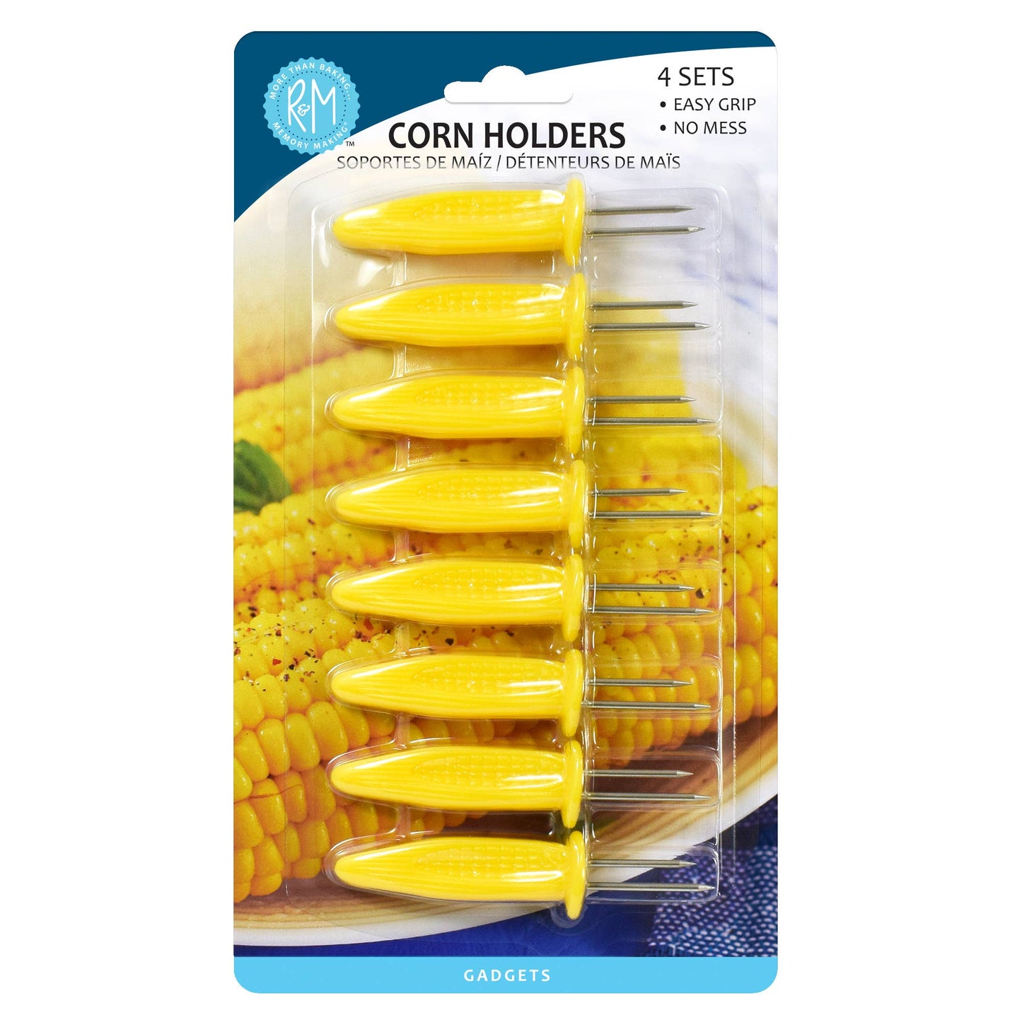 Jumbo Corn Holders S/8 Carded - R&M International