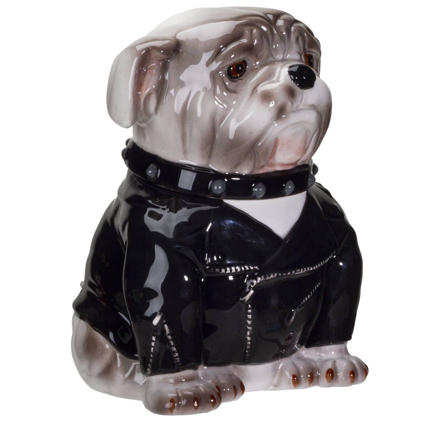 Biker Bulldog Cookie Jar - Pacific Trading