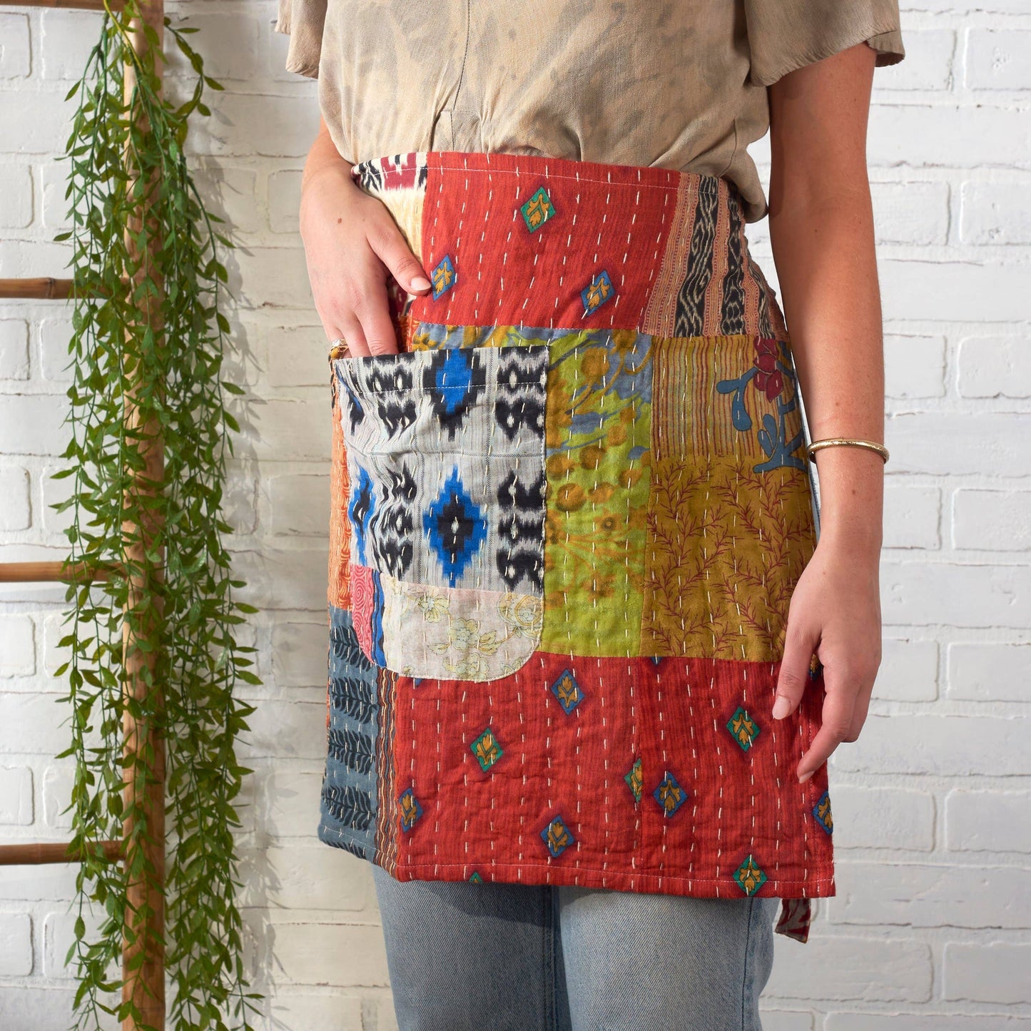 Kantha Skirt Apron - Primitives by Kathy