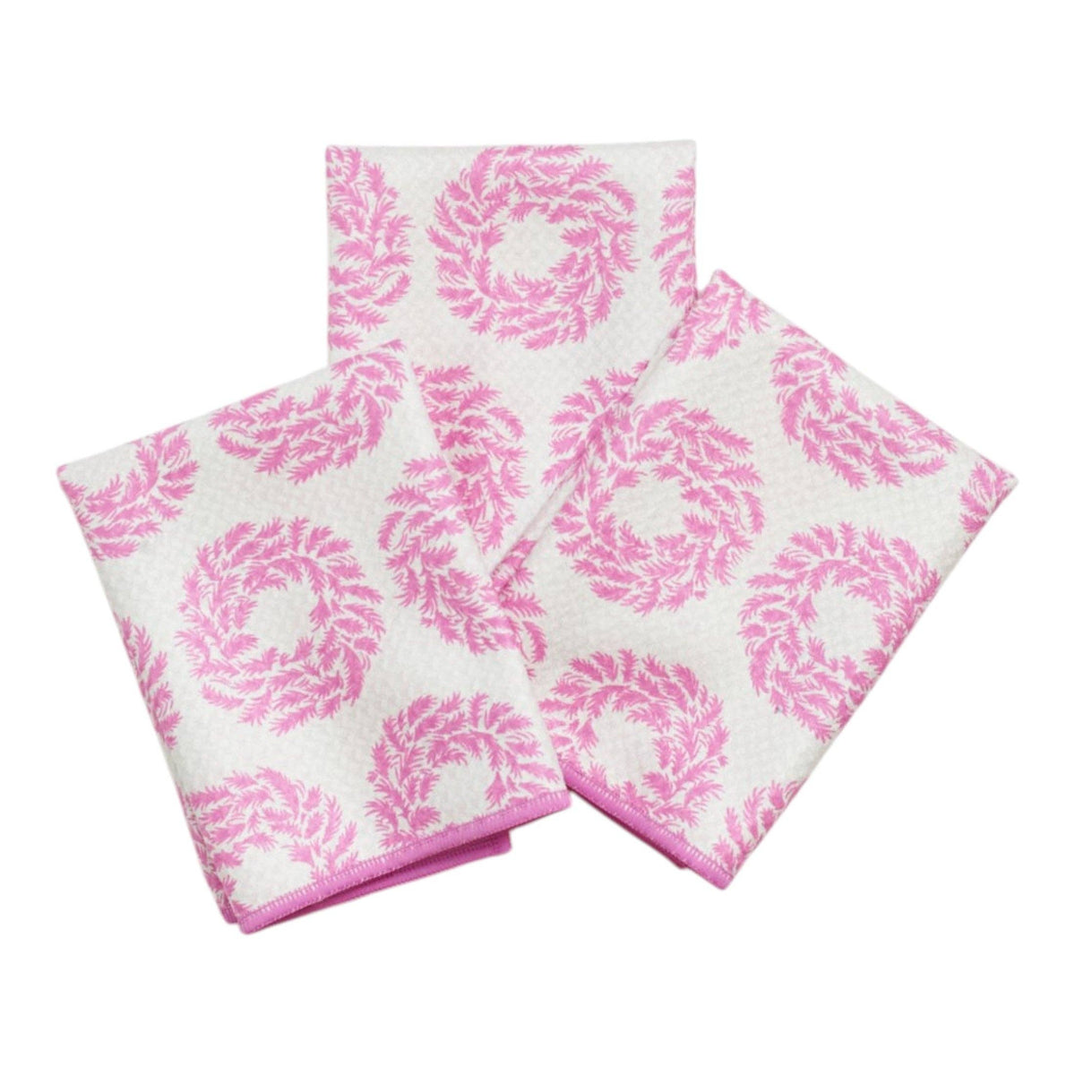 Once Again Home Co. - Mighty Mini Towel (Set of 3) Reversible - Signature Poinsettia Garden