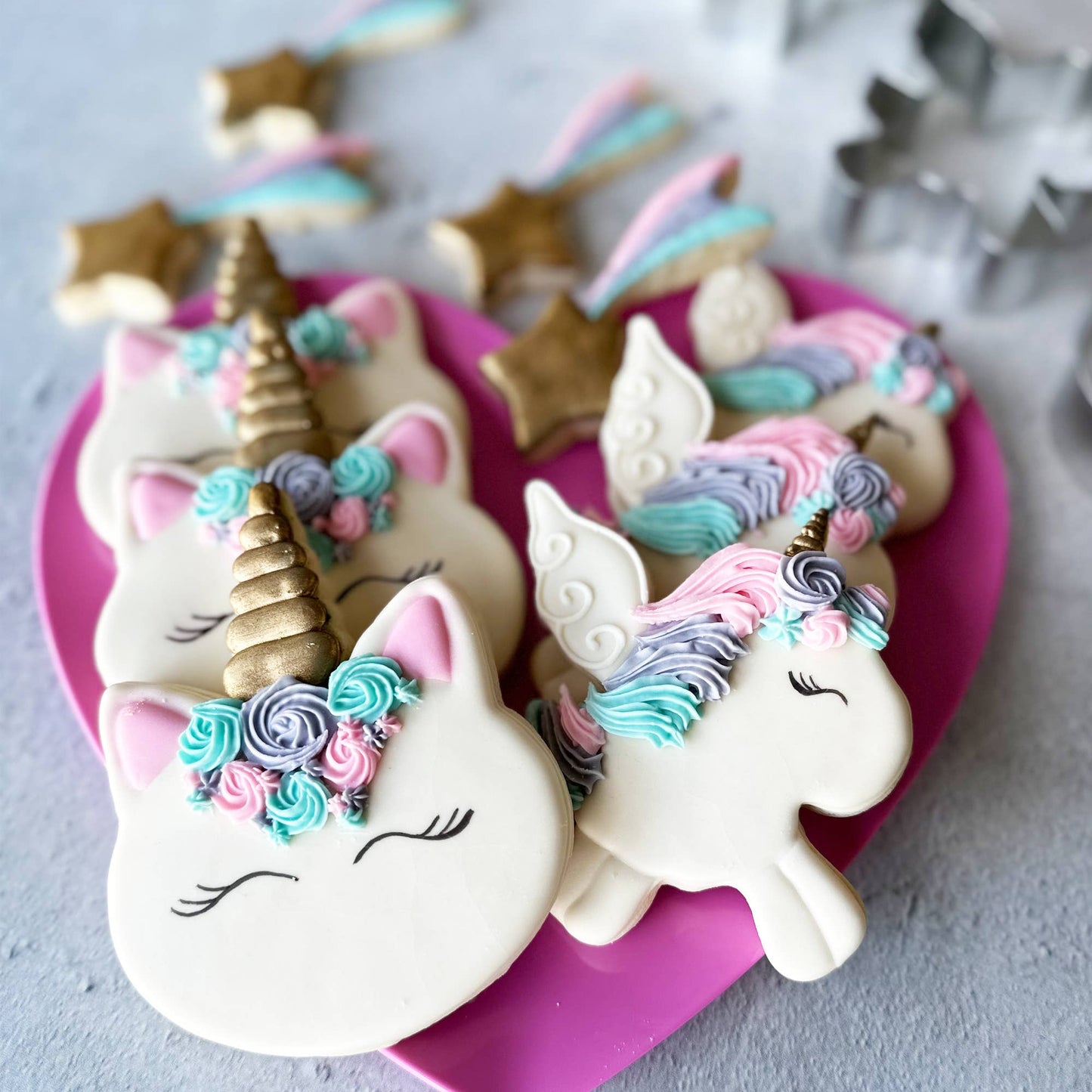 Unicorn Magic 3 PC Cookie Cutter Set- R&M International
