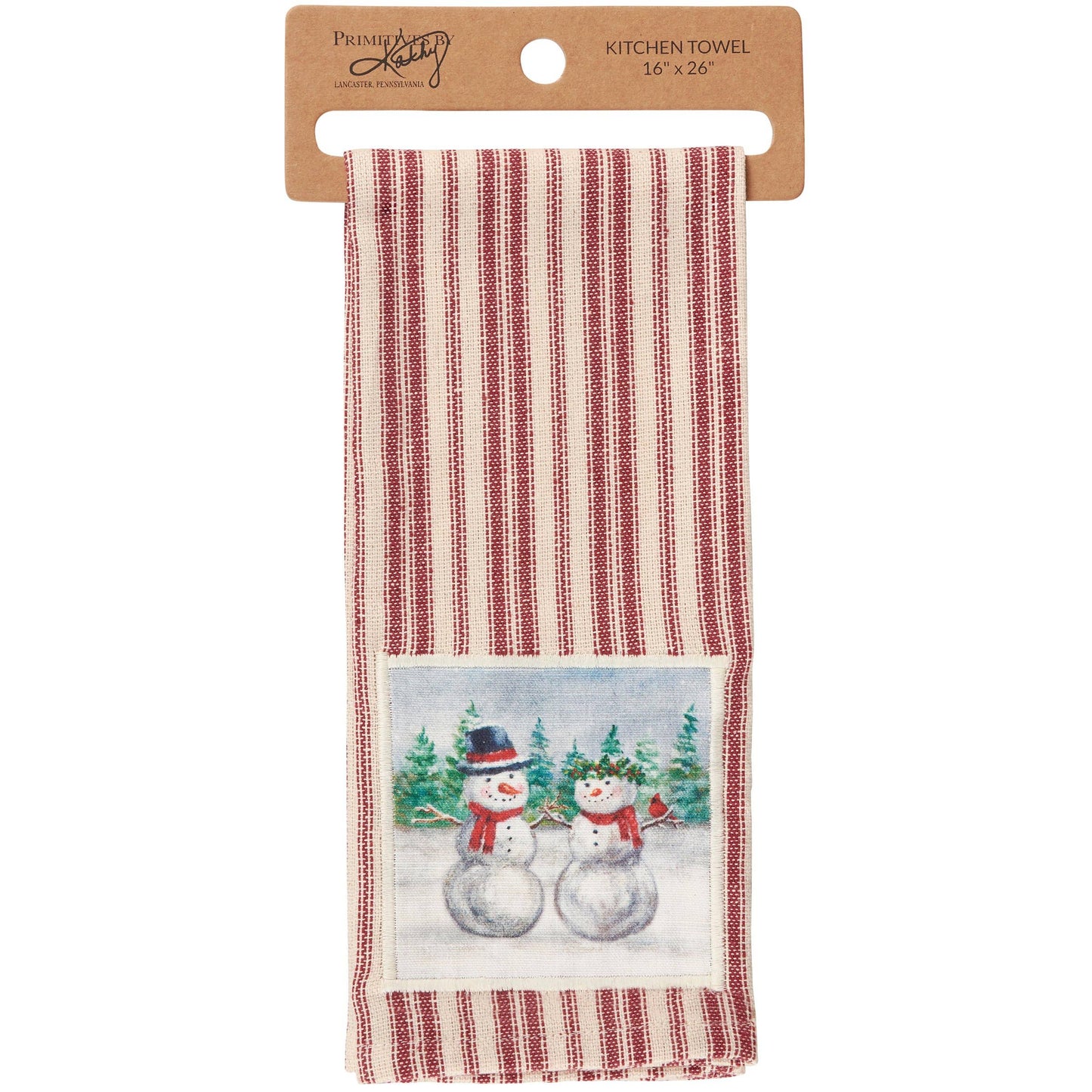 Snow Family Kitchen Towel - Primitives by Kathy