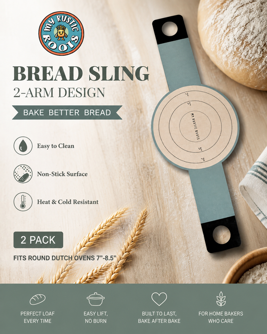Bread Sling for Dutch Oven Baking, 2-Arm, 2-Pack- My Rustic Roots