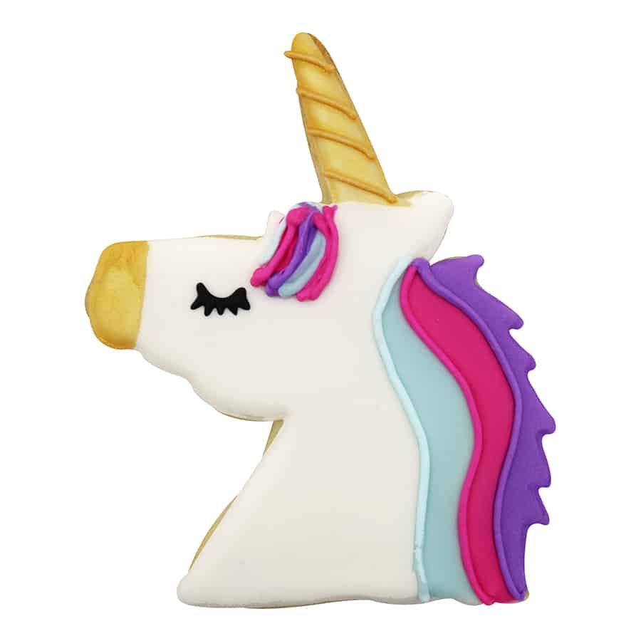 Unicorn Head Cookie Cutter, Pink Polyresin, 4.75"-R&M