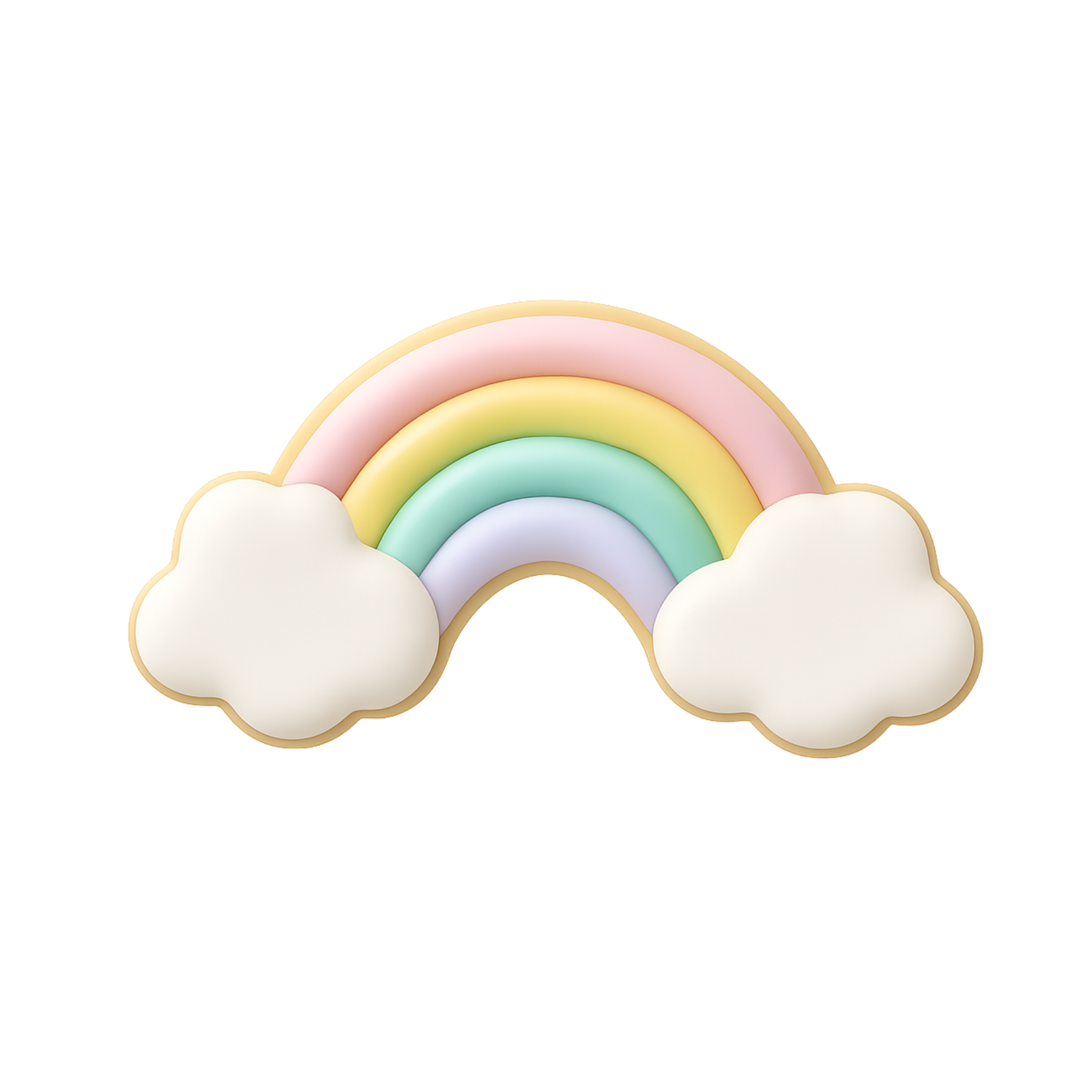 Rainbow with Clouds Cookie Cutter (4.5 ")