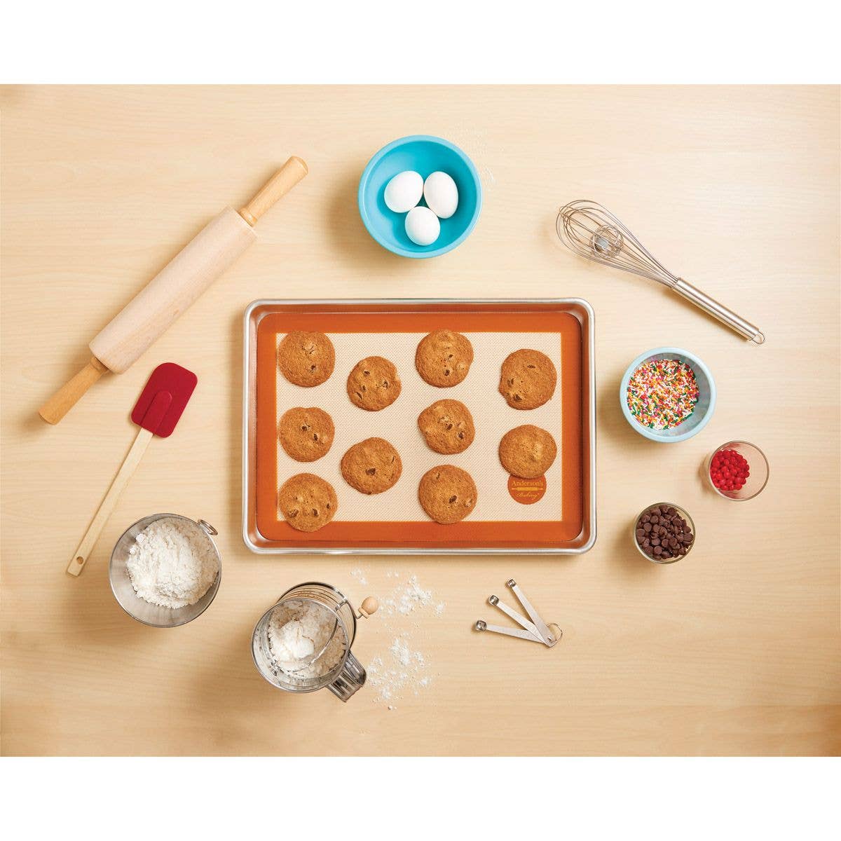Silicone Half-Size Baking Mat & Sheet Set- Mrs. Anderson's Baking