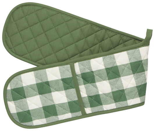 Elm Green Check Double Oven Mitt - Now Designs by Danica