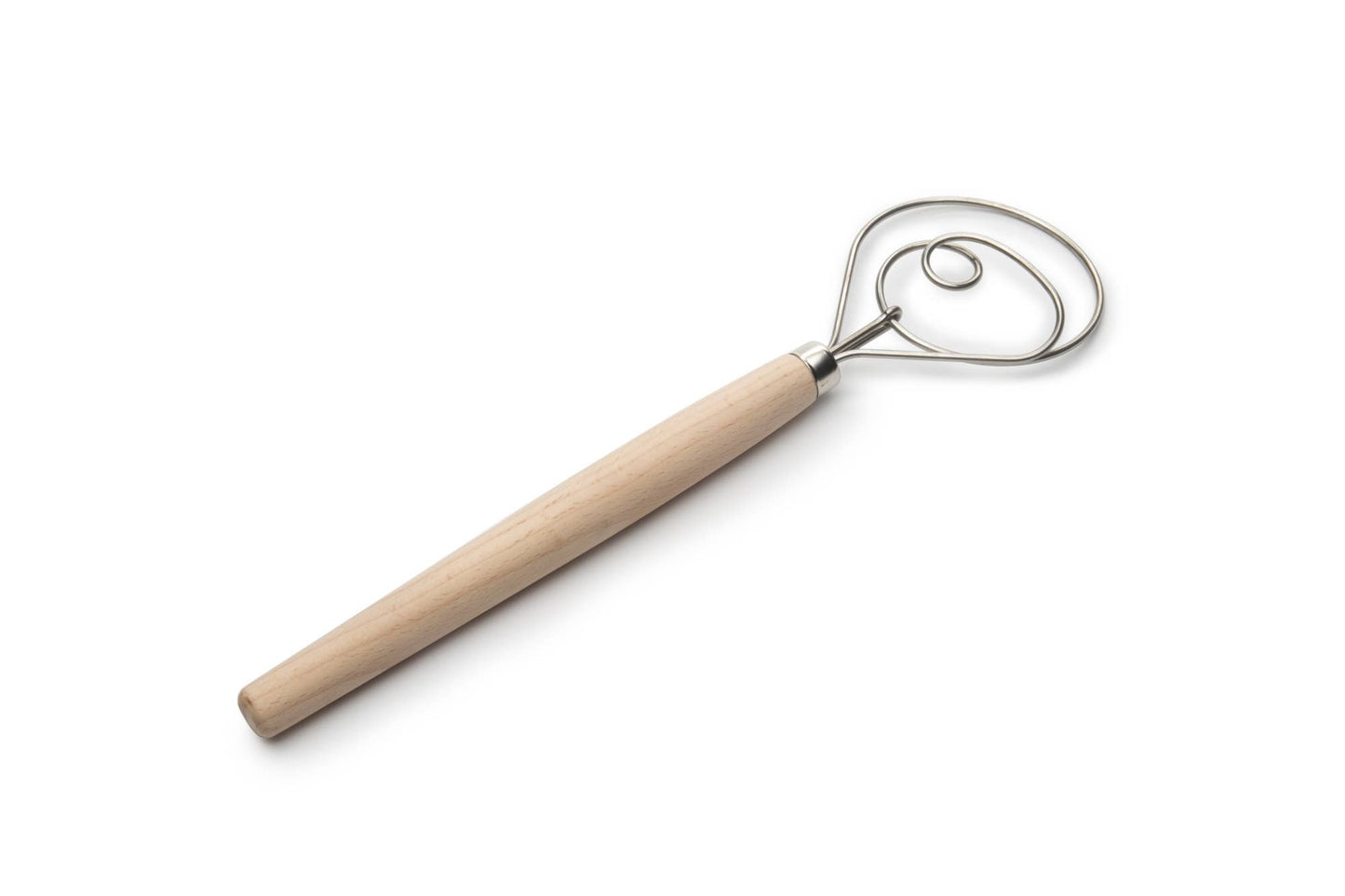 12” Danish Dough Whisk, Stainless Steel and Wood - Fox Run