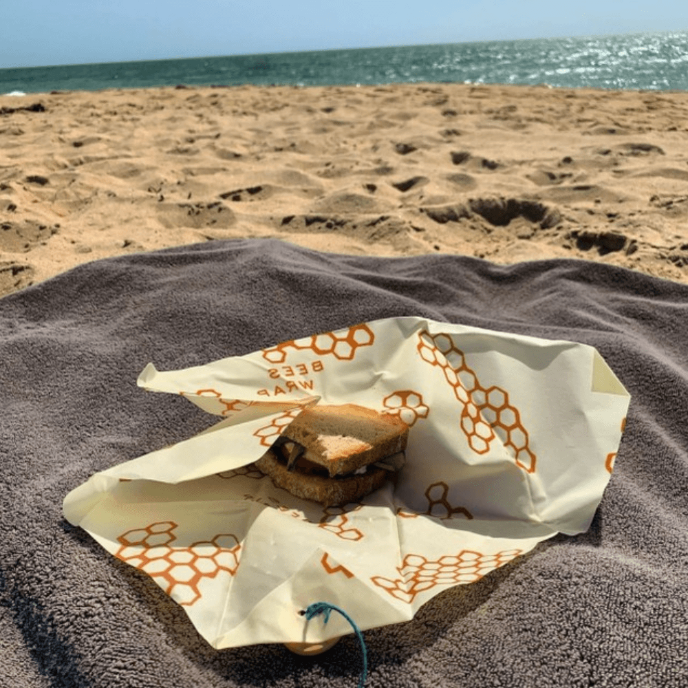 Honeycomb Print Sandwich Wrap- Bee’s Wrap® Beeswax Reusable Bread Wrap
