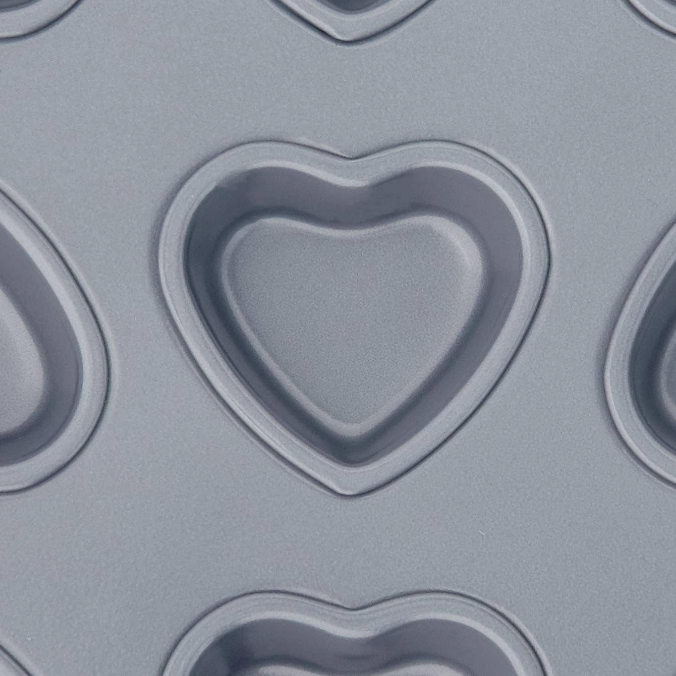 12 Cup Mini Heart Muffin Pan, 9.5” x 7.25” - Fox Run