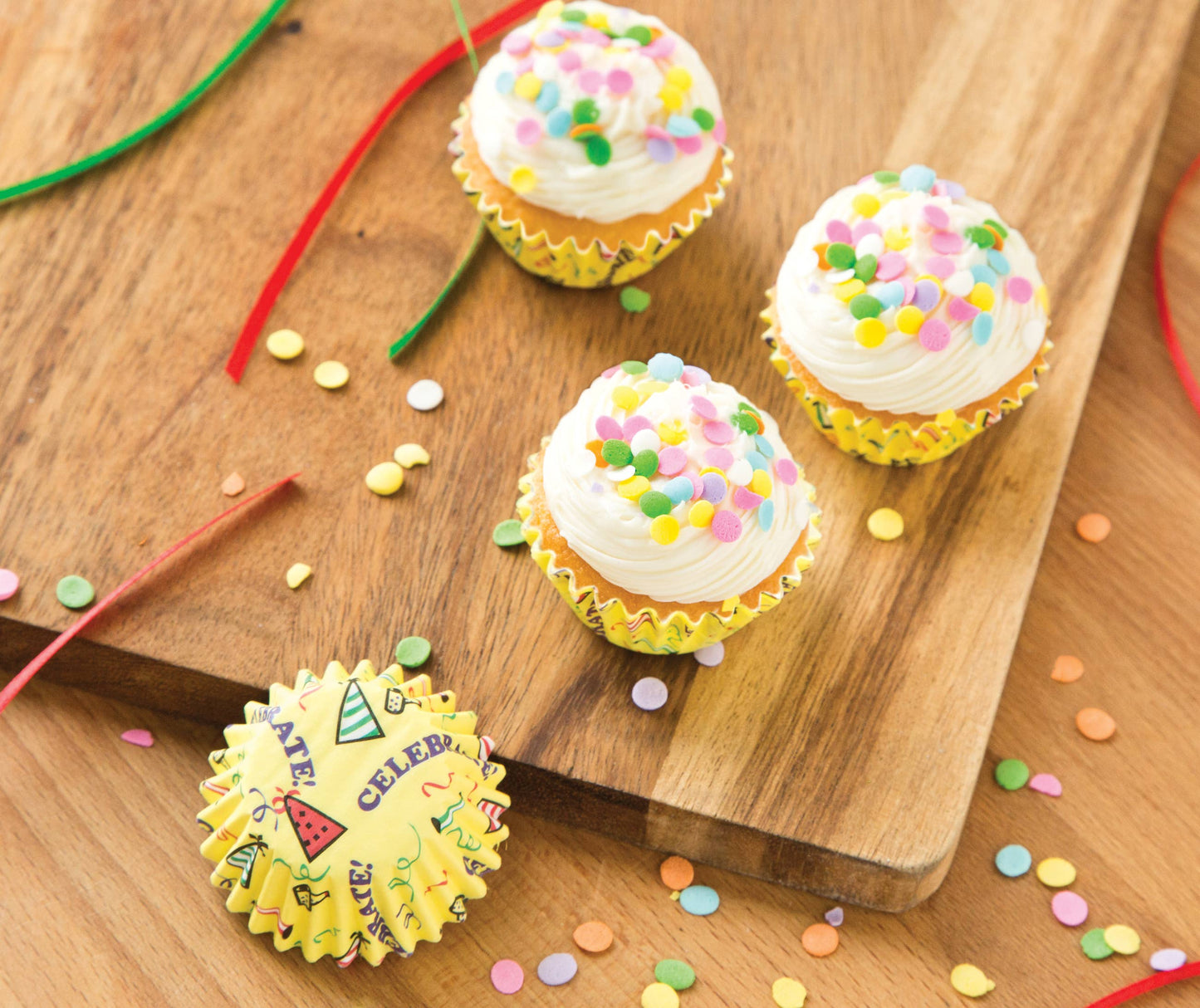 Mini Celebrate Cupcake Liners, Set of 75 - Fox Run