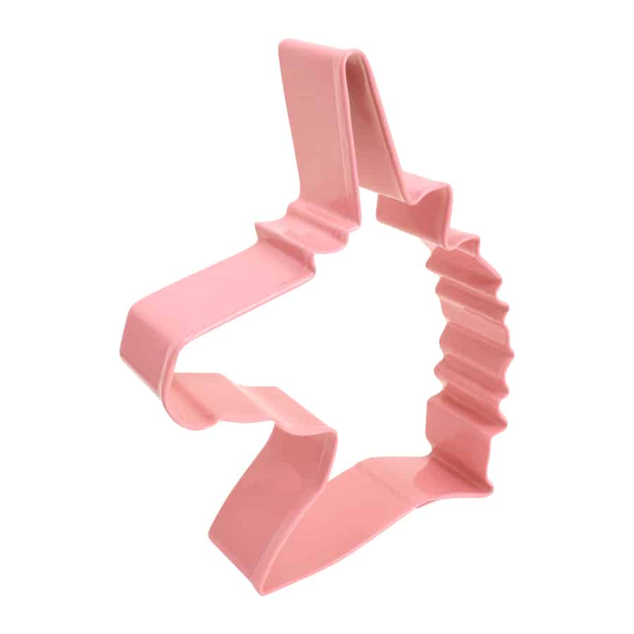 Unicorn Head Cookie Cutter, Pink Polyresin, 4.75"-R&M