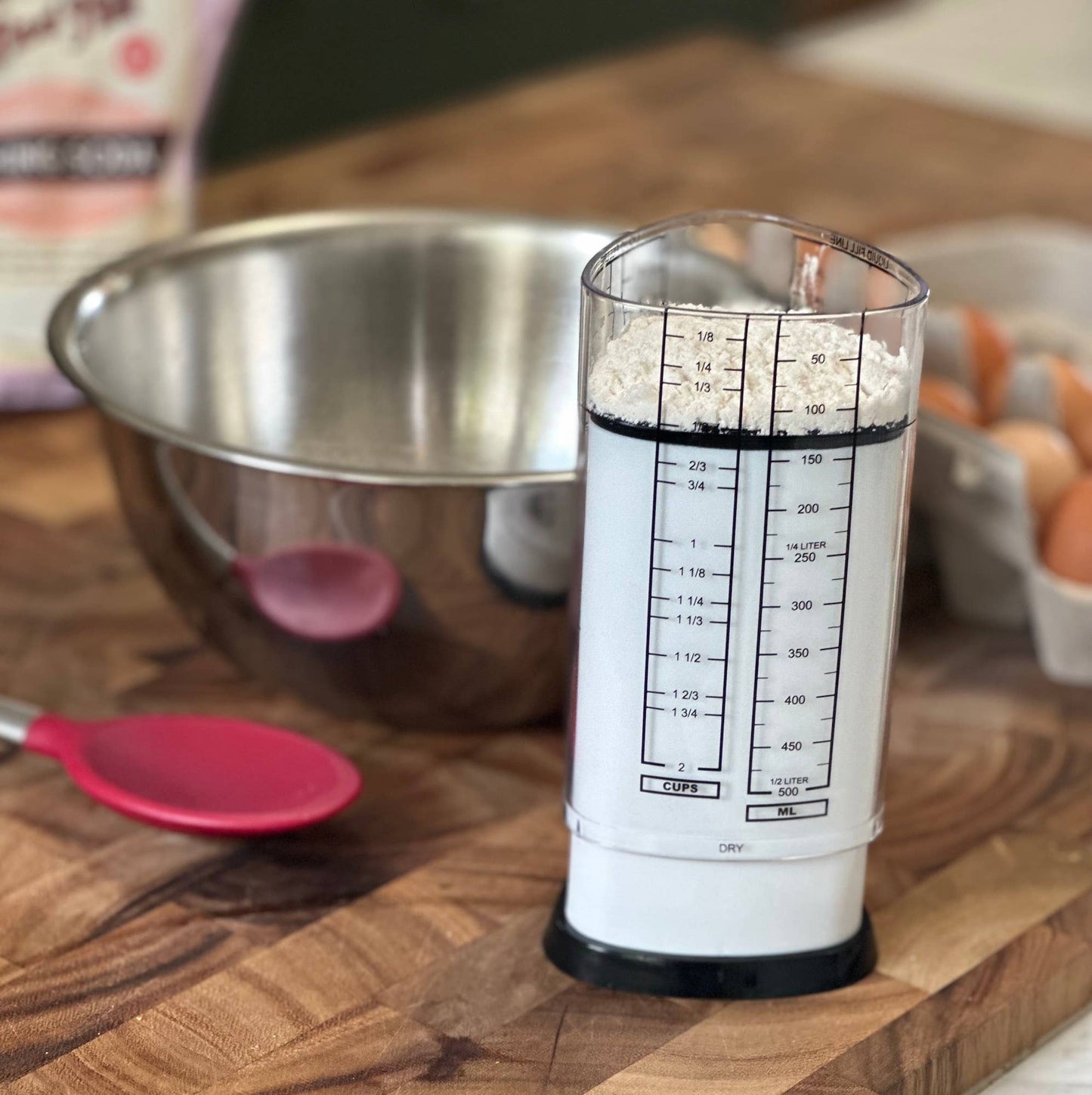 KitchenArt 2 Cup Tri Adjust A-Cup, Measuring Cup, 3.25" x 6"