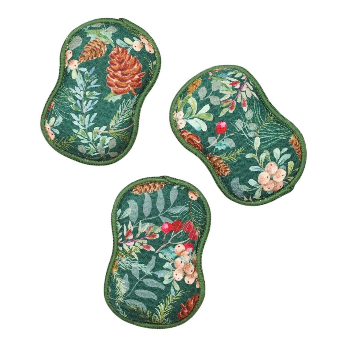 Once Again Home Co. - RE:usable Sponges (Set of 3) - Festive Pine