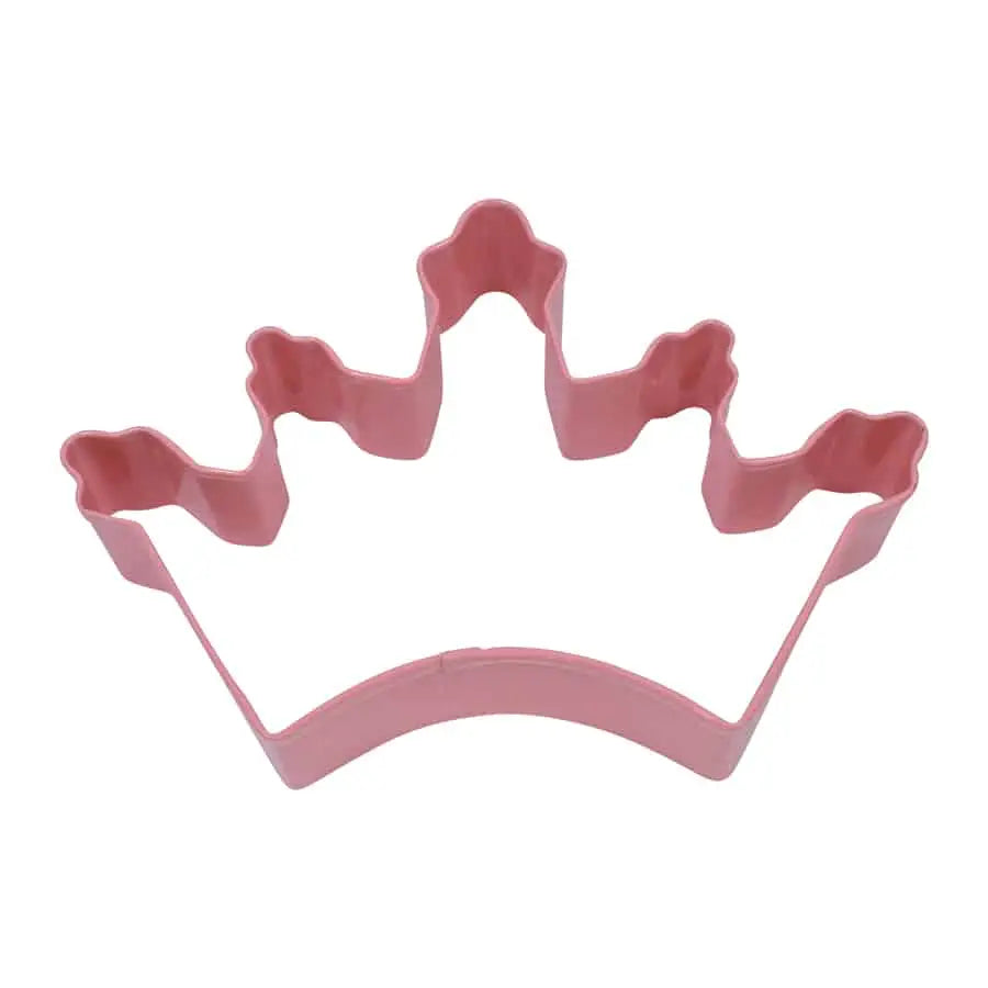 Mini Crown Cookie Cutter, Pink Polyresin, 1.5"- R&M