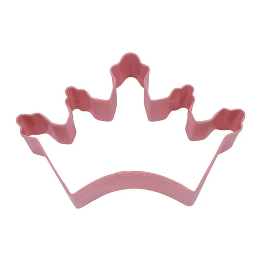 Mini Crown Cookie Cutter, Pink Polyresin, 1.5"- R&M