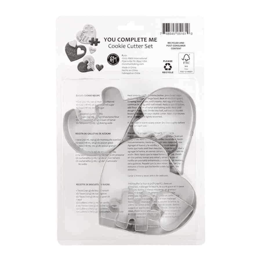 You Complete Me 5 PC Cookie Cutter Set - R&M International