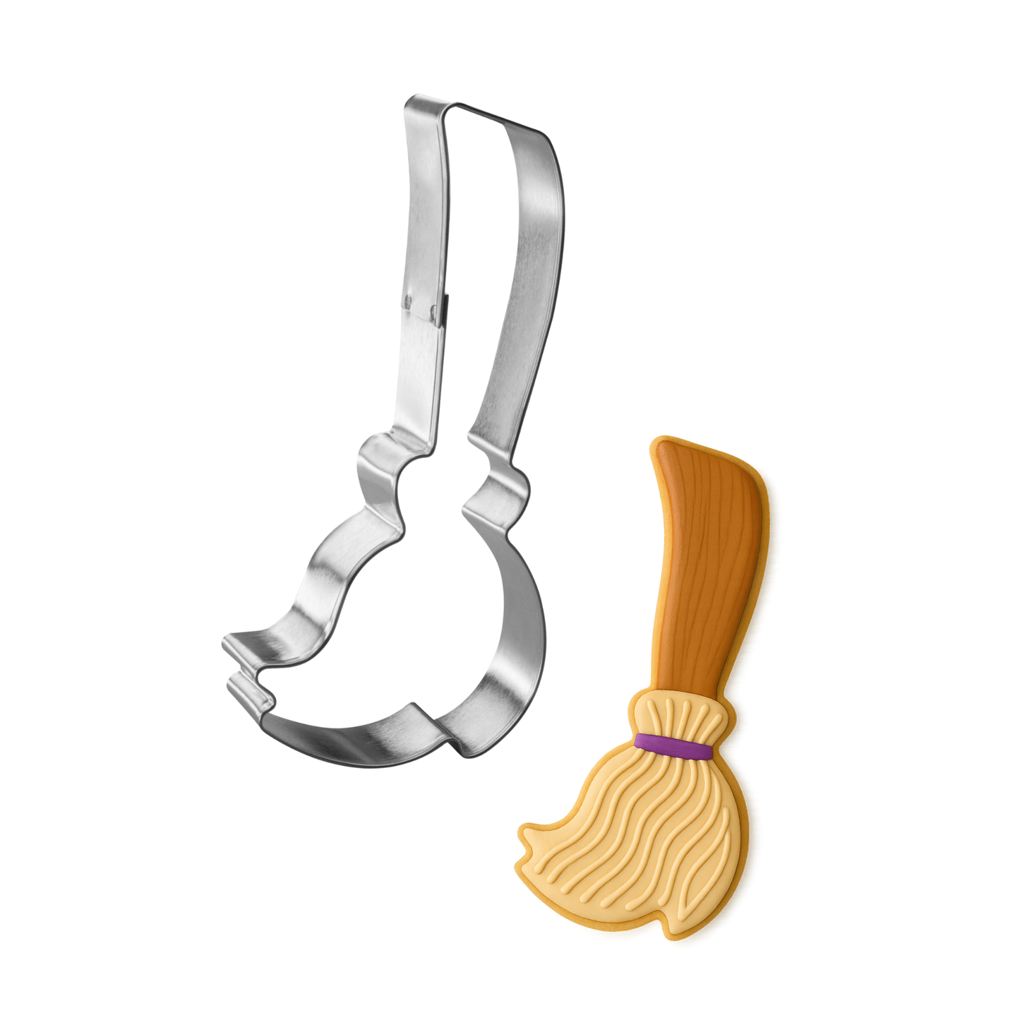 Halloween Witch Broom Cookie Cutter, 5"