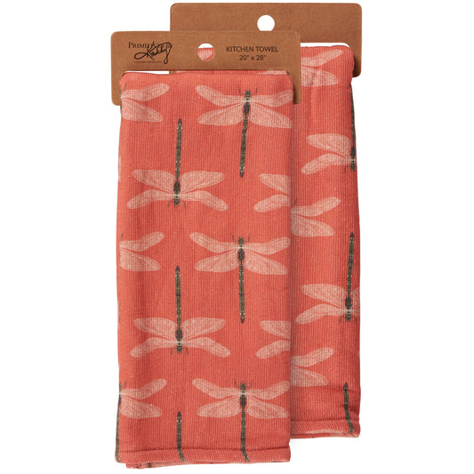 Dragonfly Kitchen Towel- Primitives by Kathy