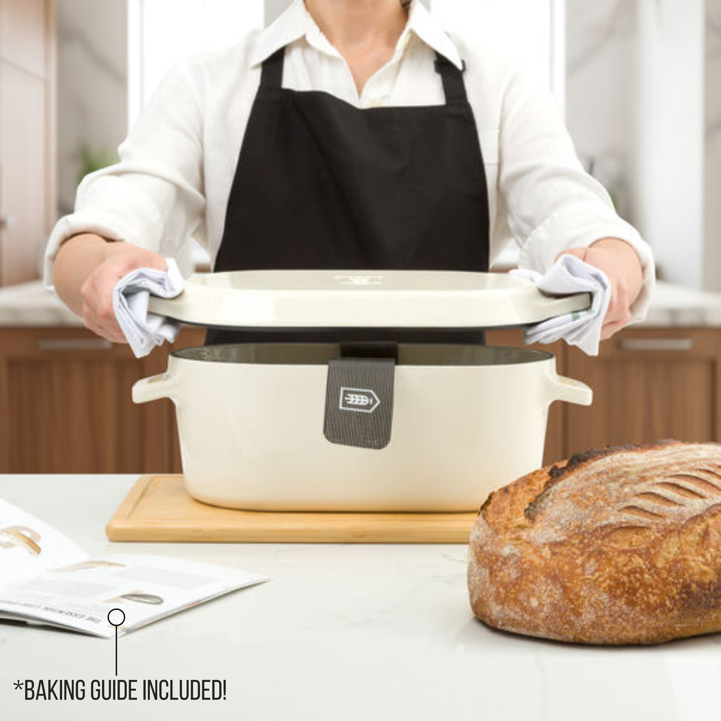 Kook - Dutch Oven with Lid, Enameled Cast Iron, 5qt