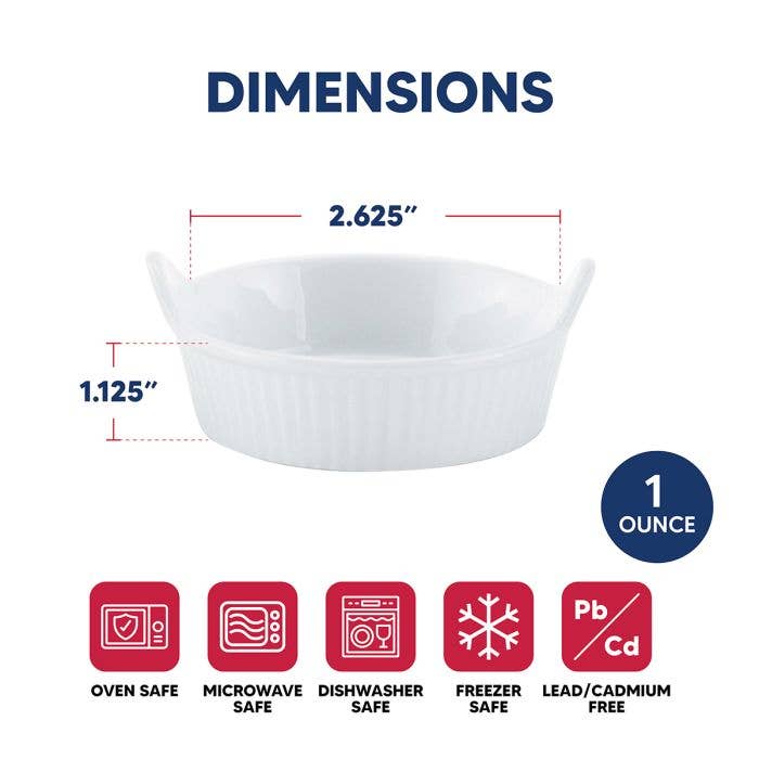 Mini-Eared Ramekin, 1oz - Harold Import Co.