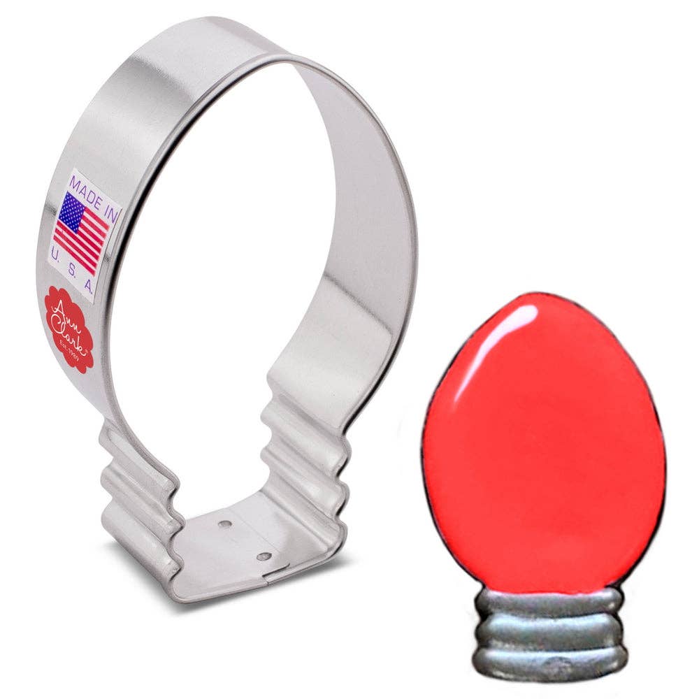 Christmas Light Bulb Cookie Cutter 3.25" - Ann Clark