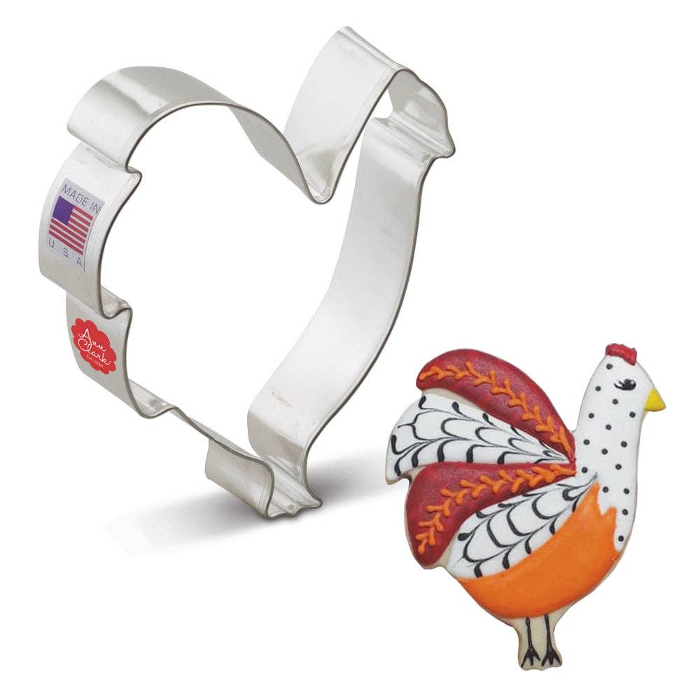 Rooster Cookie Cutter, 4"- Ann Clark