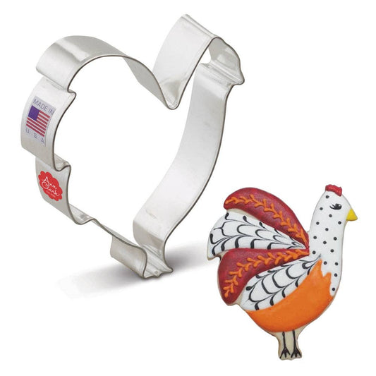 Rooster Cookie Cutter, 4"- Ann Clark