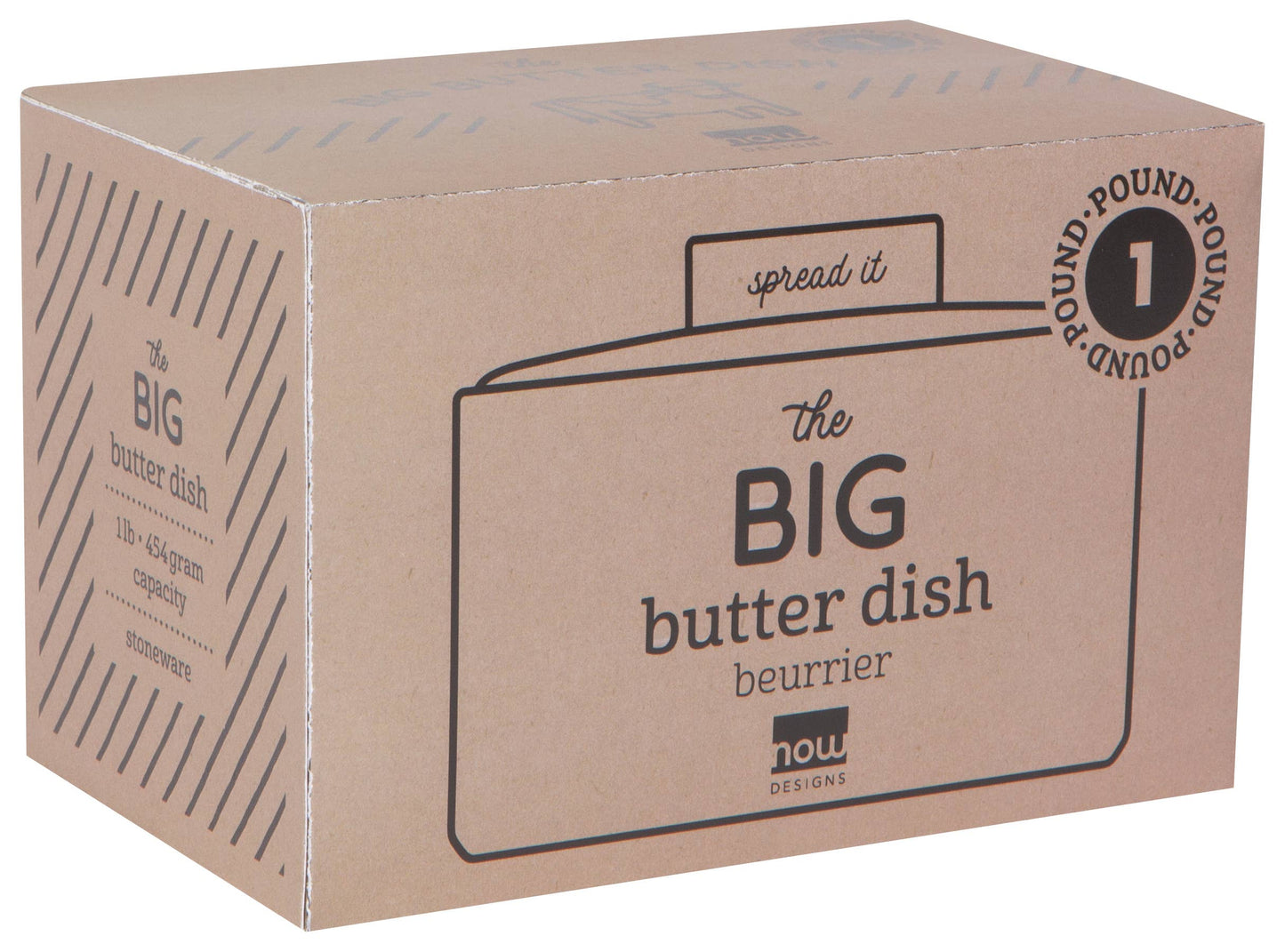 Butter Dish White 1 Lb - Now Designs by Danica