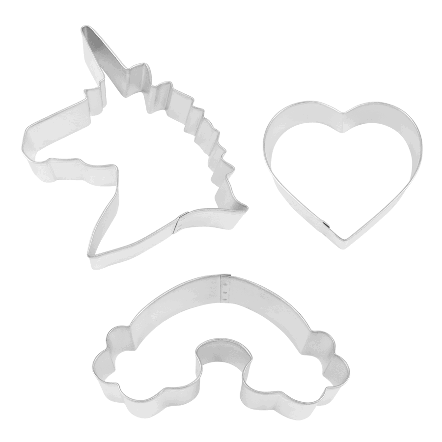 Unicorn 3 PC Cookie Cutter Set- R&M International