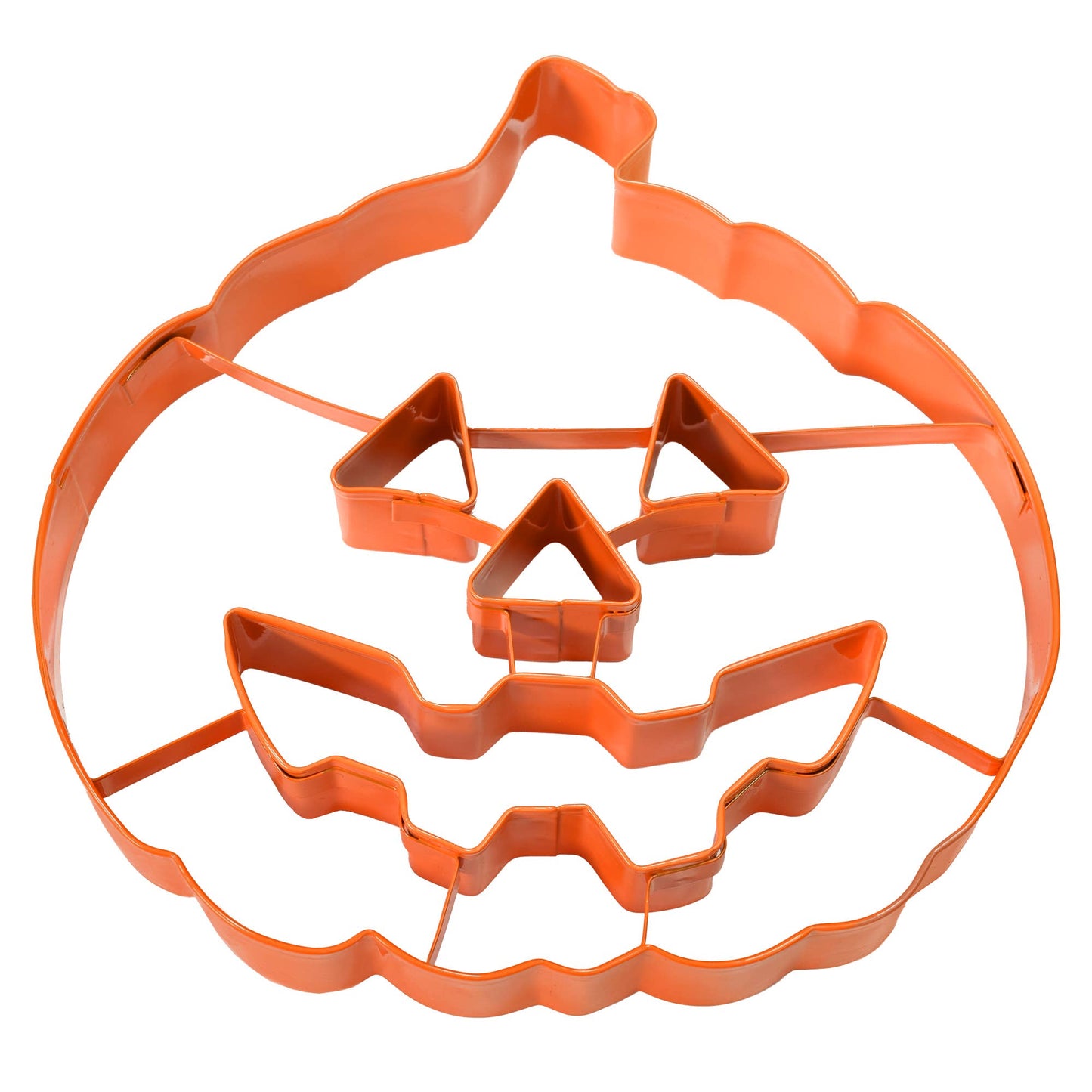 Jack-O-Lantern W/ Cutouts Cookie Cutter (Orange, 5.75")