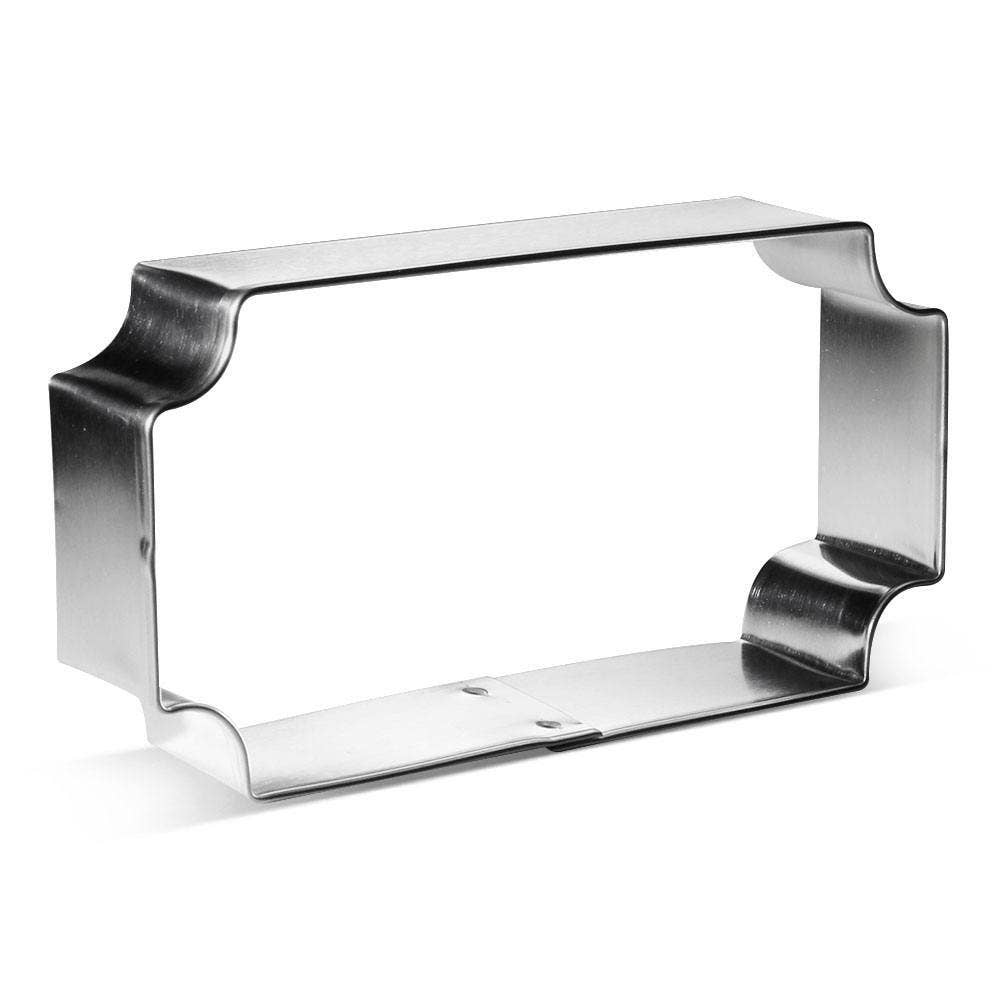 Ticket Plaque Cookie Cutter 3.75"