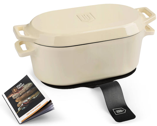 Kook - Dutch Oven with Lid, Enameled Cast Iron, 5qt
