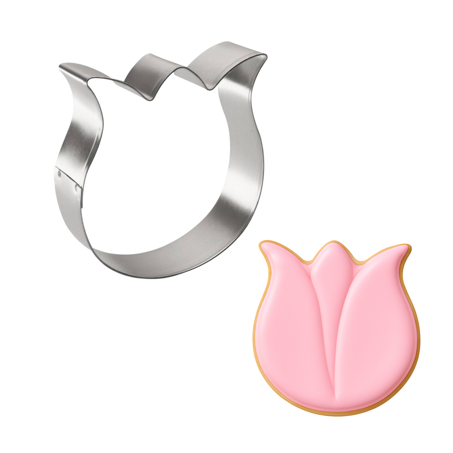 Rose Tulip Flower Cookie Cutter (3.25")