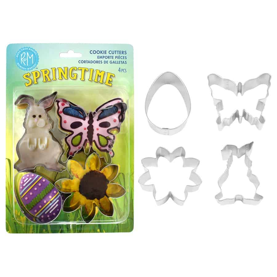 Spring 4pc Cookie Cutter Set Carded - R&M