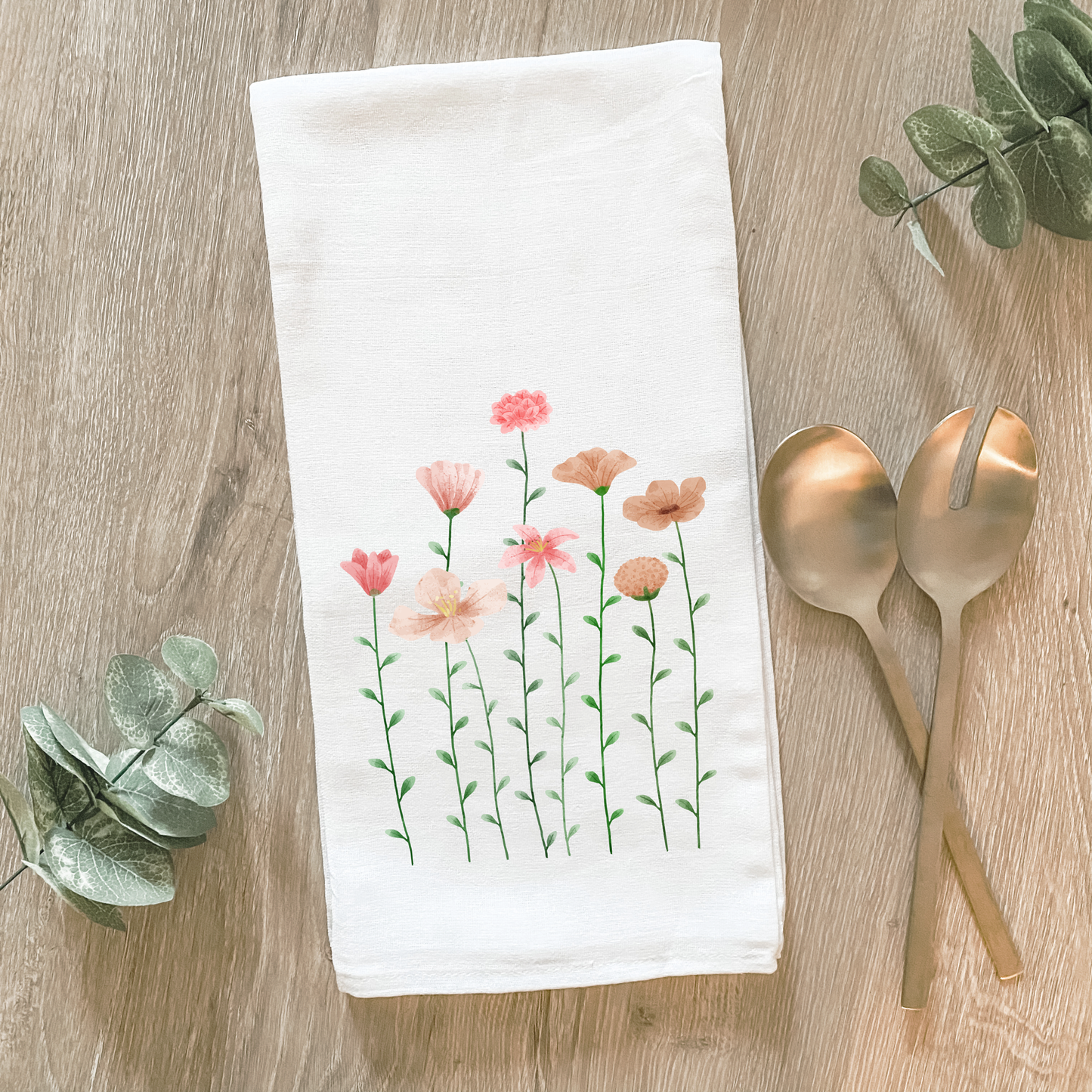 Tall Wildflowers Cotton Tea Towel- Lissi Designs