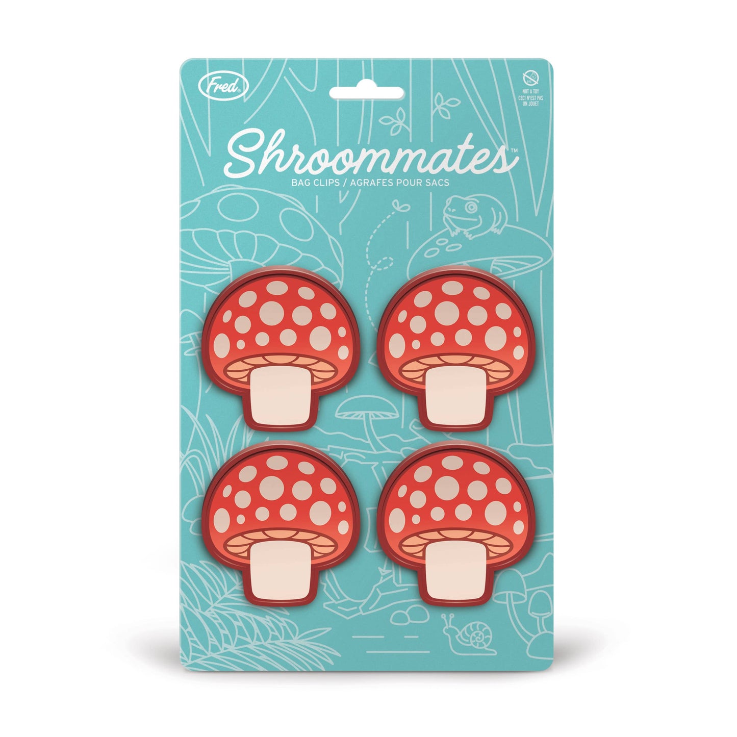 Shroommates - Mushroom Bag Clips- Set of 4 - Fred & Friends