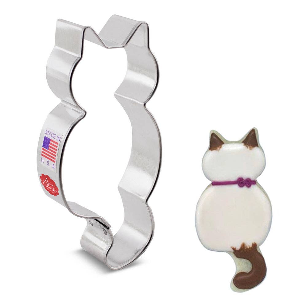 Cute Kitty Cat Cookie Cutter, 4"- Ann Clark