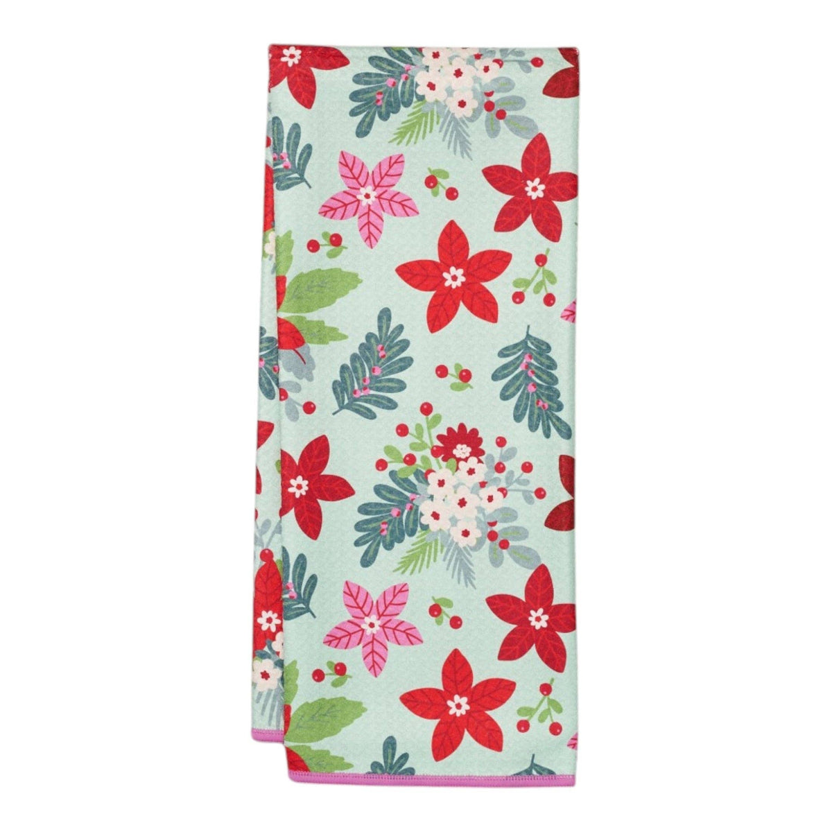 Once Again Home Co. - Anywhere Towel Reversible - Signature Poinsettia Garden