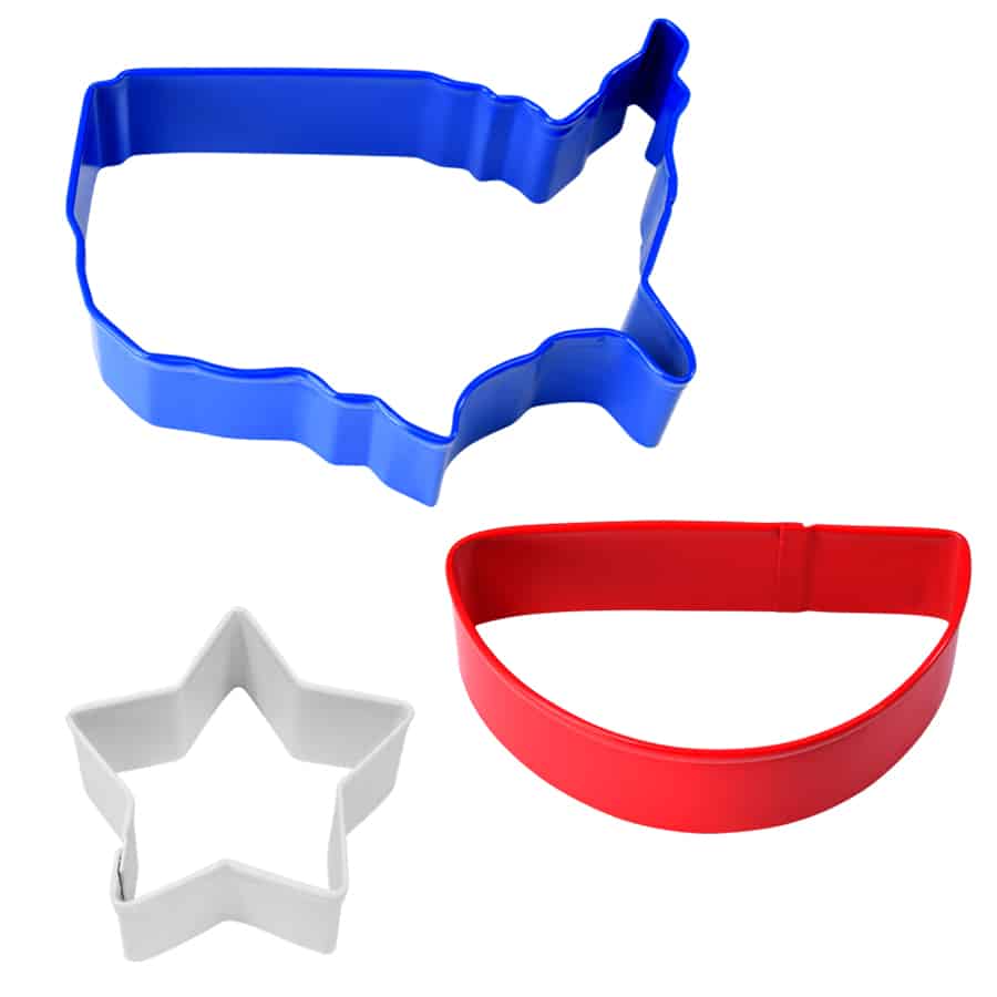 America 3 PC Color Cookie Cutter Carded Set- R&M