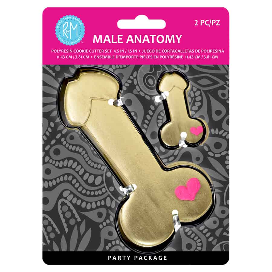 Male Anatomy 2 PC Cookie Cutter Set - R&M International